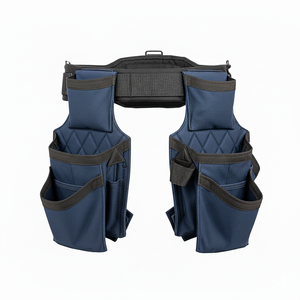 Cinturón de herramientas resistente para construcción, cinturón de herramientas para carpintero, cinturón de electricista, cinturón de herramientas multiusos con múltiples bolsillos. - Product Image 3