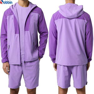 Conjunto Deportivo de 2 Piezas para Hombre, Chaqueta y Pantalones Cortos, Ropa Deportiva Personalizada con Logotipo, Estilo Casual, Cortavientos - Product Image 4
