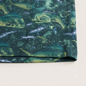 Camisa de Pesca Moderna para Hombre con Estampado de Sublimación Personalizable, Cuello Redondo, Diseño con Patrón de Peces - Product Image 2