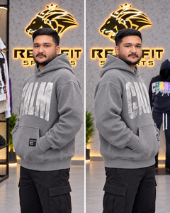 Sweat-shirt à capuche en molleton personnalisé pour homme avec imprimé graphique, poche kangourou, style streetwear décontracté, hiver, OEM - Product Image 3