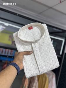 สินค้ามาใหม่ ชุดเรยอนปักลาย Mate Sequence-Lucknowi พร้อมกางเกง Kurta-Churidar Payjama คอลเลคชั่นสำหรับผู้ชาย ผลิตจากอินเดีย - Product Image 3