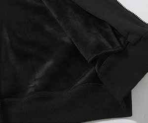 <b>Zip</b> up Hoodie 100% Cotton Winter Black Space Graphic Printed Striped Heavyweight Fleece Custom - Product Image 3
