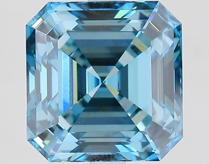 Diamant synthétique de laboratoire Lilaba Enterprise Fancy Vivid Blue 1,00 carat taille Asscher, clarté VVS2, CVD HPHT, certifié IGI - Product Image 5