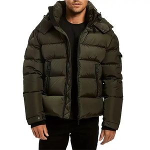 OEM ODM Customized Logo <b>Winter</b> Classic Hooded Collar Waterproof Windbreaker Thick <b>Quilted</b> Jacket Long Casual Wear Zipper for Men - Product Image 5