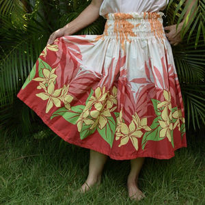 Falda Maxi Hawaiana con Bordado Floral Tropical para Mujer, Ligera y Fluida, Ideal para Vacaciones de Otoño - Product Image 3