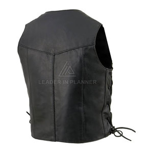 เสื้อกั๊กหนังระบายอากาศสำหรับผู้ชายเสื้อกั๊กหนัง100% วัสดุทนทาน - Product Image 4