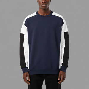 <b>Men's</b> Black Solid Crew Neck Regular Fit Knitted Cotton Breathable 300g <b>Pullover</b> Sweatshirt Casual Winter Wear - Product Image 4