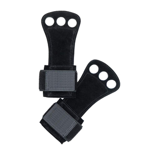 Protège-mains en cuir de vachette pour la gymnastique professionnelle et l'haltérophilie, avec coussinets de soutien pour les poignets et poignées de protection - Product Image 6