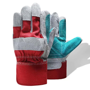 Gants de travail en cuir à double paume pour la protection des mains, nouvelle conception, vente chaude, pour jardinage et sécurité - Product Image 1