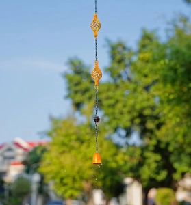 Chaîne de pluie décorative en métal finition or, forme antique, idéale pour hôtels, complexes hôteliers, cafés, aménagement extérieur haut de gamme - Product Image 4