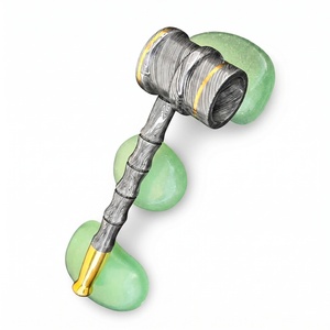 Jexmoo Pipa de Fumar Recta de Acero de Damasco Hecha a Mano de Lujo, Reutilizable, con Funda de Cuero, Regalo para Papá o Esposo - Product Image 2