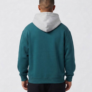 Sweat à capuche épais pour homme, tendance, en coton lourd, chaud, pour un style décontracté, quotidien, streetwear. - Product Image 2