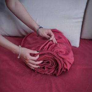 Parure de lit en Tencel lavé 80S, 300TC, 4 pièces, tissu premium, taille et couleur personnalisées pour hôtel, maison, OEM, ODM - Product Image 4