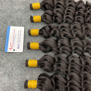 Cheveux humains bouclés à la vapeur en vrac, extensions de cheveux vierges vietnamiens, pointes épaisses, sans perte, boucles naturelles douces, fournisseur en gros - Product Image 1