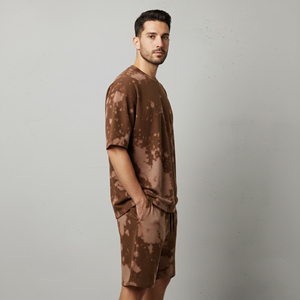 OEM/ODM 100% Cotton Custom Silk Screen Printed Logo Men's baggy Fit Drop Shoulder Breathable Eco-Friendly men's <b>2</b> <b>piece</b> <b>set</b> - Product Image 5