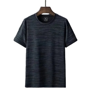 Camiseta deportiva de manga corta para hombre, camiseta fina de verano de talla grande elástica transpirable con cuello redondo y secado rápido - Product Image 5