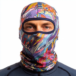 Masque intégral de cyclisme d'hiver pour l'extérieur, cagoule coupe-vent, anti-poussière, chaud, respirant, imperméable, 100% polyester, pêche - Product Image 3