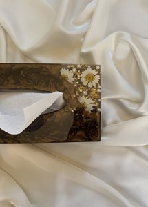 Luxury Resin Tissue Dispenser Box Handmade Home Decoration Modern Decorative Resin Facial Accessory for Coffee <b>Table</b> and Vanity - Product Image 2