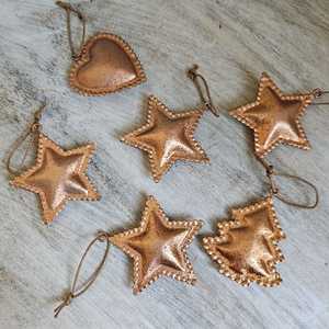 Traditional Metal Christmas Ornaments Heart Angel <b>Star</b> Handicraft <b>Decorations</b> - Product Image 5