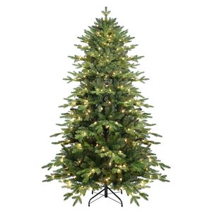 Albero di Natale Artificiale Premium 4ft, 1071 Rami Misti PE/PVC, 150 Luci LED Bianco Caldo, Filo d'Acciaio, Realistico - Product Image 1