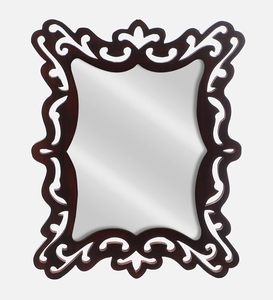 Espejo de Pared Marrón Moderno con Marco Metálico Tallado, Resistente al Agua, Espejo Decorativo Colgante para Sala de Estar o Dormitorio - Product Image 4