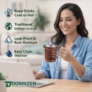 Tazas Elegantes de Cobre Puro Ecológicas de 400 ml, a Prueba de Fugas, Aptas para Lavavajillas, Reutilizables, Hechas a Mano, Personalizables, Beneficios para la Salud de los Adultos - Product Image 6