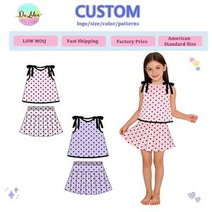 Çocuk Spor Giyim Hızlı Kuruyan Yoga Spor 2 Parça Set Atlet Tenis Kız Etekleri Aktif Giyim - Product Image 1