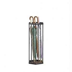 Support décoratif créatif vintage en métal noir mat en forme de parapluie, en fer forgé, pour entrée, couloir et bureau, en promotion - Product Image 2