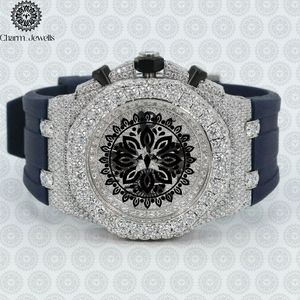 Reloj Cronógrafo de Acero Inoxidable de Lujo Charm Jewells, 40 mm, Esfera Analógica, Cristal, Correa de Silicona, Unisex, Mecánico, de Moda - Product Image 6