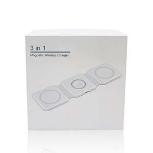 Ensemble d'emballage de chargeur sans fil haut de gamme personnalisé avec fermeture magnétique en carton recyclable, impression quadricolore - Product Image 6