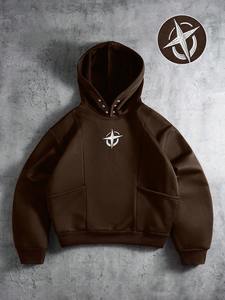 Sweat-shirt oversize pour homme, vêtements de sport décontractés, mode streetwear, sweat-shirt lourd, look moderne pour l'hiver - Product Image 2