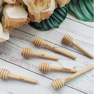 Palito de Madera Maciza para Miel al por Mayor, Mini Agitador de Miel para Café, Leche, Té, Mermelada, Accesorio de Vajilla, SANIYA HANDICRAFT SH-647 - Product Image 5