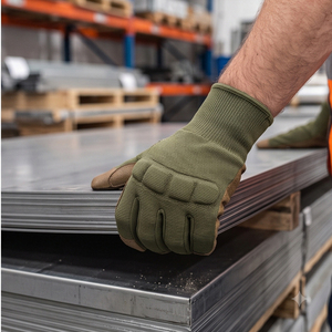 Industrial Grade Cut Impact Resistant Mechanic Work <b>Gloves</b> Heavy Duty Synthetic Leather Palm Workshop Hand General Purpose - Product Image 4