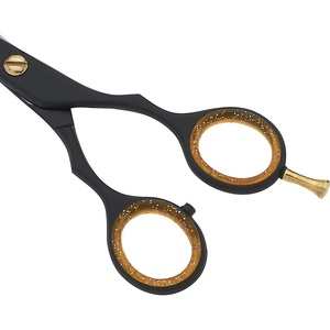 Tijeras Multiusos de Acero Inoxidable Hechas a Mano por JEXMOO ENTERPRISES para Peluquería y Estilismo, con Mangos Negros/Plateados - Product Image 4