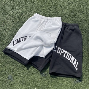Shorts en molleton French Terry personnalisés avec broderie, style streetwear hiver, taille à cordon de serrage - Product Image 6