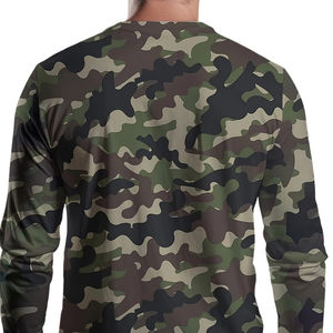 T-shirt de sport pour homme, coupe classique, 100 % polyester, à manches courtes, tricoté sur le devant, motif Aigle Bleu, séchage rapide, anti-UV UPF50 - Product Image 2