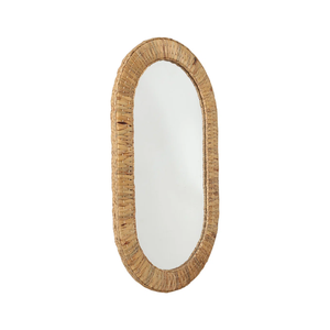 Woven Water Hyacinth Oval Wall <b>Mirror</b> Decoration Living Room Bathroom Bedroom Boho Design Home <b>Mirror</b> Wall Decoration - Product Image 2