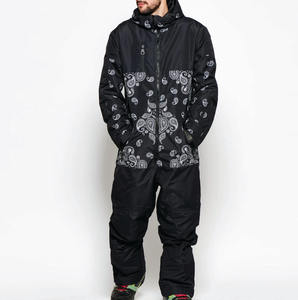 Vêtements de ski unisexes de qualité, chauds et personnalisés, imperméables, respirants, combinaison de ski une pièce, pantalon de snowboard, combinaison de neige, 100% polyester - Product Image 1