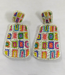 Pendientes Colgantes con Cuentas de Diseño Clásico Bohemio, Multicolor, Tamaño Personalizado, Unisex, con Forma de Flor y Número, Regalo de Boda - Product Image 6