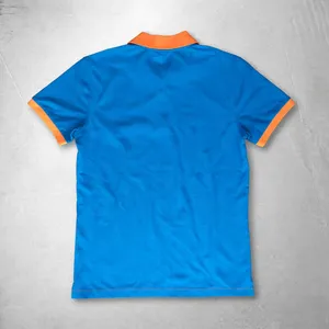<b>MENS</b> BLUE <b>ORANGE</b> POLO <b>SHIRT</b> CONTRAST COLLAR PLAIN BLANK CASUAL M-XXL - Product Image 2