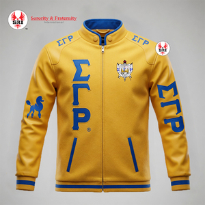 Veste de course en twill haute performance pour femmes Sigma Gamma Rho SGR Sorority |   Design tendance de course personnalisé avec lettres dorées - Product Image 4