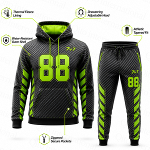 OEM Full Sublimation 7v7 Flag Football Uniform Set Breathable Team American Football Jersey Tracksuit <b>Compression</b> <b>Shorts</b> - Product Image 3