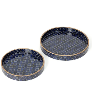 Plateau de service 3D en bois artisanal sur mesure de qualité supérieure avec revêtement en résine et émail pour l'organisation de la maison, le petit-déjeuner et le thé - Product Image 5