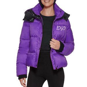 New Arrival Fashion Winter Coat Custom Full Zipper Womens High Quality Puffer Coat - Product Image 1