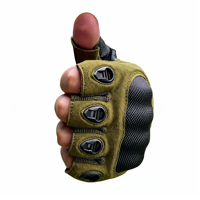 Gants de sport d'extérieur unisexes à doigts coupés, antidérapants, respirants, pour motocross, protection et course