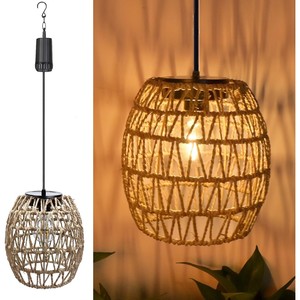 Handcrafted <b>Bamboo</b> Eco-Friendly Cylindrical <b>Lantern</b> | Sustainable Jute Binding Wholesale - Product Image 1