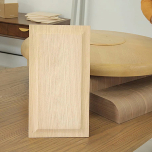 Porte intérieure à panneau en MDF, placage hickory, porte affleurante moderne, écologique, durable, surface lisse, fabriquée au Vietnam - Product Image 1