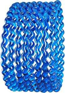 Bracelet jonc tendance en verre bleu goutte de pluie avec design en strass de cristal, bijou de mode pour femme, cadeau - Product Image 4