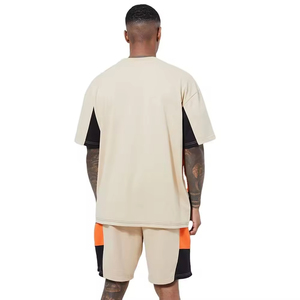 Men's Summer Breathable Plus Size Thin Quick Drying Sportswear <b>Set</b> <b>Short</b> Sleeve <b>Top</b> <b>and</b> Sport <b>Shorts</b> - Product Image 5