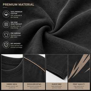 Camiseta de Manga Corta para Hombre, Corte Regular, Color Negro y Beige, Logotipo Frontal, Cuello Redondo, Informal, de Algodón Jersey, Transpirable, de Secado Rápido, 100% Algodón - Product Image 6